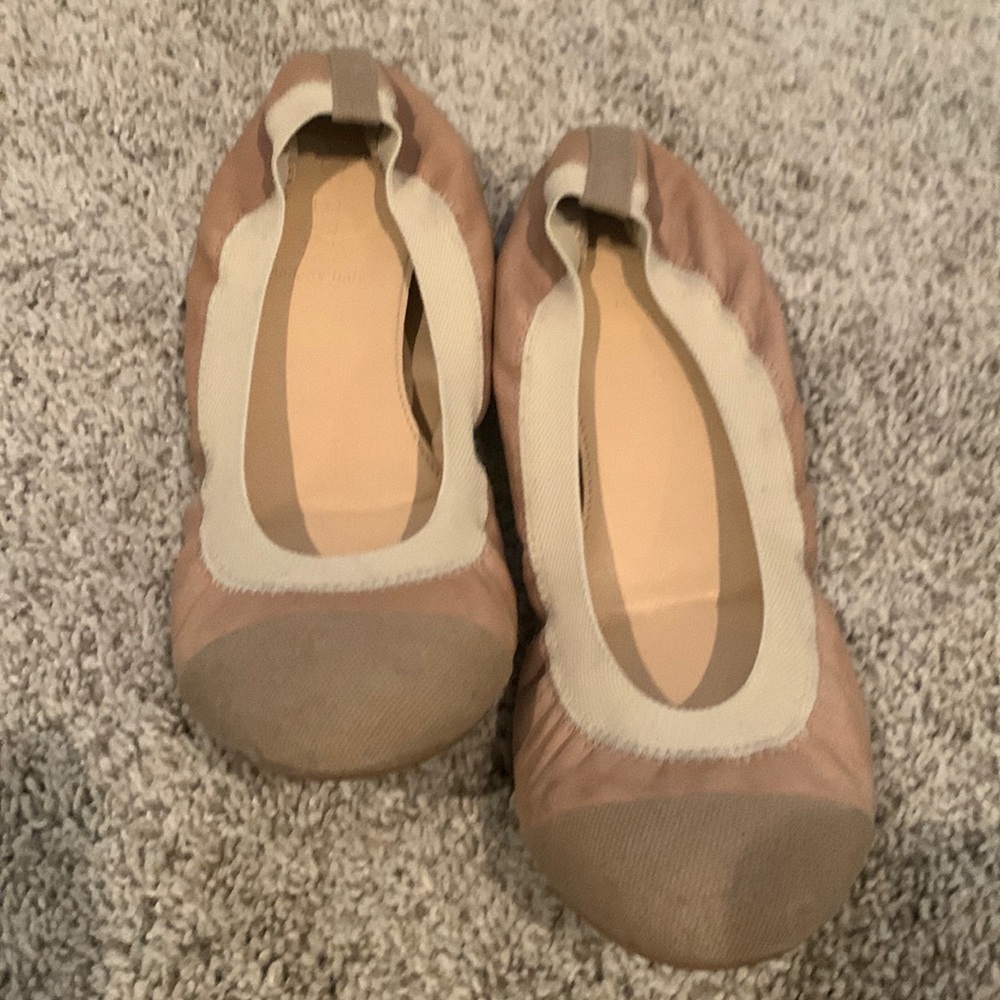 J.Crew tan stretchy ballet flat